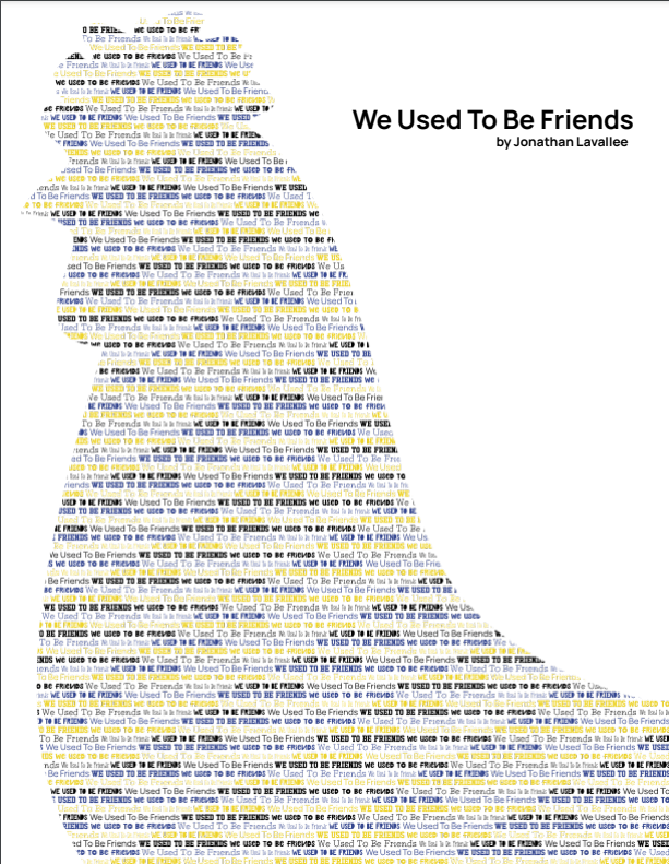 The Cover to We Used to be Friends